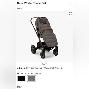 Nuna Winter Stroller Set- Granite